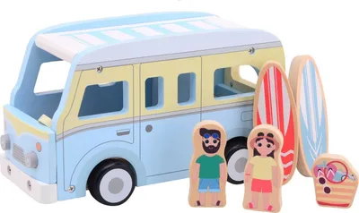 Productafbeelding van Retro kampeerbus met figuurtjes / Joueco