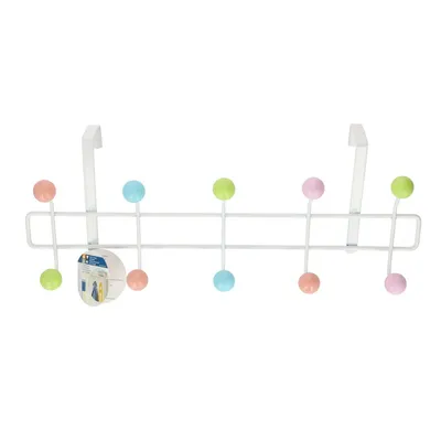 Produktbild von türhänger 10 Haken Stahl 42 x 17 cm weiß