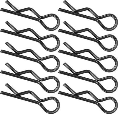 Produktbild von 10 Stück 7MM RC Auto Karosserie Clips, R-Form Metall Clips für 1/5, 1/6, 1/8, 1/10 RC Autos, Fernbedienung Zubehör (Schwarz)