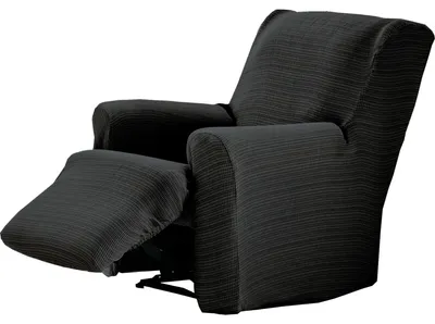 Productafbeelding van ECOMMERC3: Elastische bekleding voor fauteuil, gemaakt van jacquard, donkergrijs, in één stuk