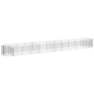 Zdjęcie produktu dla Podwyższona Donica Gabionowa Galwanizowane Żelazo 600X100X50 Cm Lumarko!