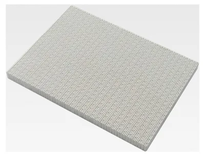 Produktbild von Hitzebeständige Keramikplatte, Wärmespeichertabletten, Grillofen, quadratisch, Waben-Keramikplatte, 19,8 x 14,2 x 1,4 cm