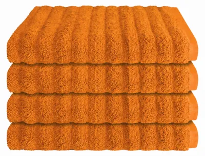 Produktbild von SCHIESSER Handtuchset Neapel | Einfarbig | 4-teilig | 100% Baumwolle | Flauschig & Saugstark | 50x100 cm | Terrakotta
