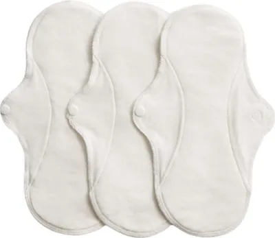 Produktbild von ImseVimse Cloth Pads Active waschbare Stoffbinden 3er-Set Regular Natural Ecru