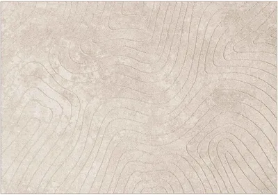 Produktbild von Beiger Wohnzimmerteppich 120 x 170 cm – rutschfester Kurzflor-Läufer für Flur und Balkon, waschbare Bodenmatte PALMERAS für Innen- und Außenbereiche