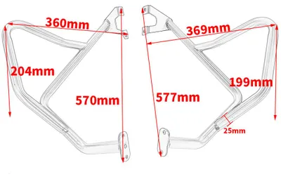 Productafbeelding van Valbeschermers, motorbescherming, naadloze compatibiliteit, zwart - 1 set