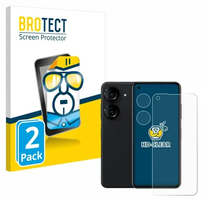 Produktbild von 2x Für ASUS ZenFone 10 (Display+Kamera) Schutzfolie BROTECT Displayschutz Display Schutz Folie Klar Transparent