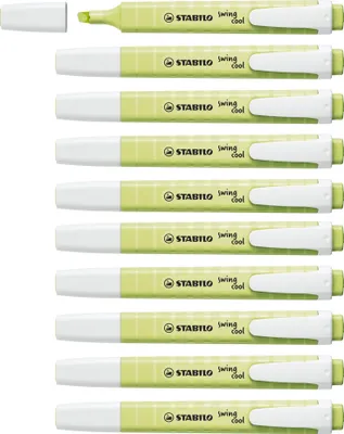 Image de Stabilo swing cool lime sparkle surligneur pastel -10u-.