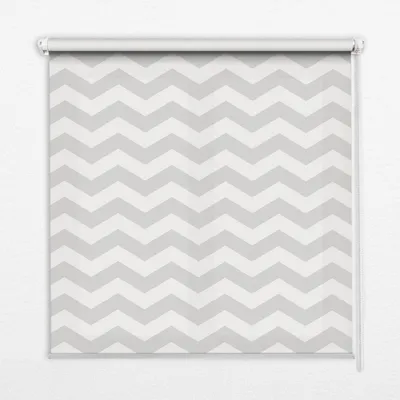 Produktbild von Seitenzug-Rollo Fensterrollo Jalousie - Thermo-Rollo Verdunkelungsrollo - 90x240 cm - Graue Zickzacklinien