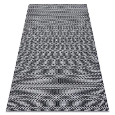 Zdjęcie produktu dla Dywan CASA Ekologiczny, EKO SIZAL Boho Oczka 22075 czarny / , z bawełny recyklingowanej szary 172x270 cm
