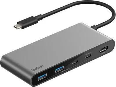 Image de Belkin Connect, USB Type-C, HDMI, USB 2.0 Type-A, USB 3.2 Gen 1 (3.1 Gen 1) Type-C, MicroSD (TransFlash), SD, 5000 Mbit/s, 60 Hz, 3840 x 2160 px