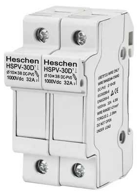 Produktbild von Heschen Solar-/Photovoltaik-Sicherungshalter, PV-Sicherungshalter, HSPV-30D, DC1