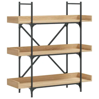Produktbild von vidaXL Bücherregal 3 Böden Sonoma-Eiche 100x33x108,5 cm Holzwerkstoff