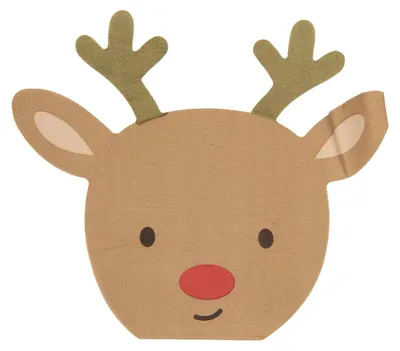 Produktbild von Clayre & Eef Servietten Papier 20er Set Rentier 33x33 cm Braun Papier