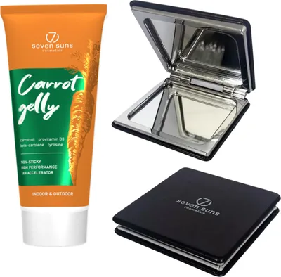 Produktbild von 7suns Carrot Gelly Bräunungsbeschleuniger 200ml + Gratis Doppelspiegel