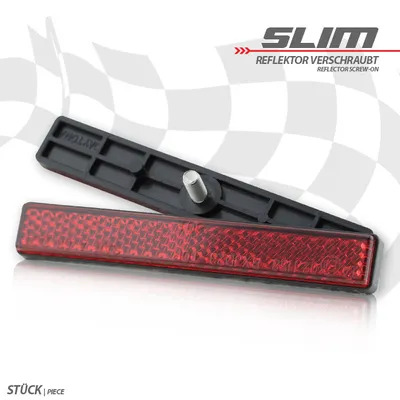 Produktbild von Reflektor Slim rechteckig rot mit Rand