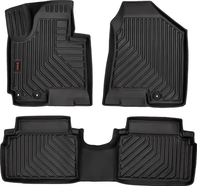 Produktbild von 3D Gummi Fussmatten Auto - Automatten Set - Allwetter Fußmatte Gummi - Antirutsch & Wasserfest Autoteppiche - passend für Hyundai iX35 (2010-2015) / Kia Sportage (SL) (2010-2015)