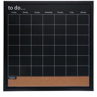Imagen del producto de Planificador semanal, planificador familiar, organizador de citas. Pizarra magnética de pared con 6 espacios por día. Tablero de planificación con tiras de corcho para notas. 56 x 56 cm