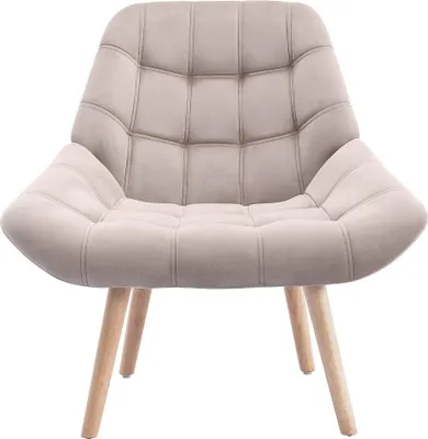 Produktbild von LUOSTO Sessel aus beigem Velours