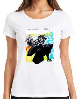 Produktbild von Demon Slayer Obanai Iguro Schlange Hashira Anime Japan Y2K Damen T-Shirt, Weiß, L