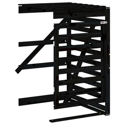 Immagine prodotto di vidaXL Estensione per cassonetto dei rifiuti in legno di pino massiccio nero