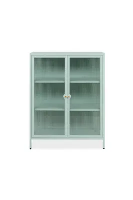 Produktbild von CALICOSY - Sideboard 2 Glastüren und Regale aus Metall B80 cm - MILTON