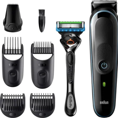 Produktbild von Braun All-in-one MGK5345, Waschbar, Akku, Schwarz, Blau