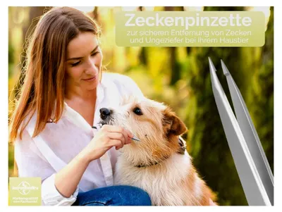 Produktbild von Profi Zeckenpinzette aus Edelstahl für Hunde und Katzen