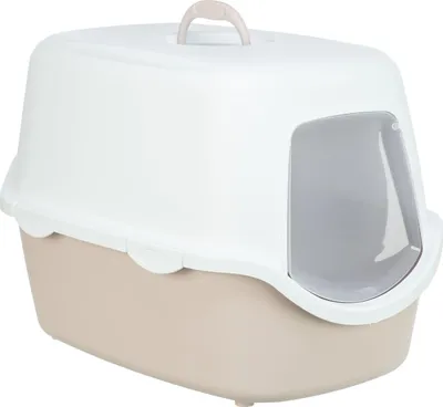Produktbild von TRIXIE Katzentoilette Vico, mit Haube - blush/weiß - 40 × 40 × 56 cm