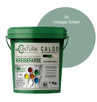 Produktbild von Contura BeGreen 1Kg. Kreidefarbe Shabby Chic Möbellack - 34 Vintage Green