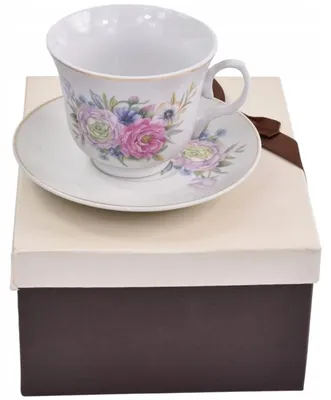 Produktbild von Vipolimex Kaffeetasse mit Untertasse Porzellan 220ml