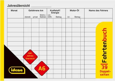 Produktbild von Idena Fahrtenbuch A6 4064997108442