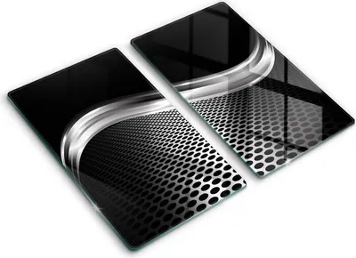 Produktbild von Glasschneideplatte - Herdabdeckplatte - 2x30x52 cm -Schneidebrett - Spritzschutz -Metallstruktur