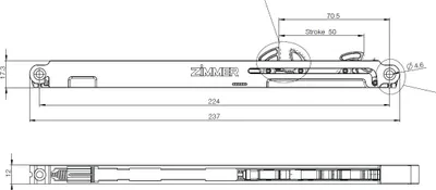Produktbild von Griffwerk Softeinzug 60Kg für STS 406 und 404 E050-08-135 Einzugsautomatik Fluid