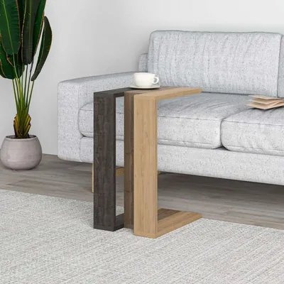 Immagine prodotto di Skye Decor, Muju - Dark Coffee, Hitit, Sapphire Oak, Caffè scuro, Tavolino, 30 x 57 x 40 cm, 100 % PANNELLI DI PARTICELLE RIVESTITI IN MELAMMINA
