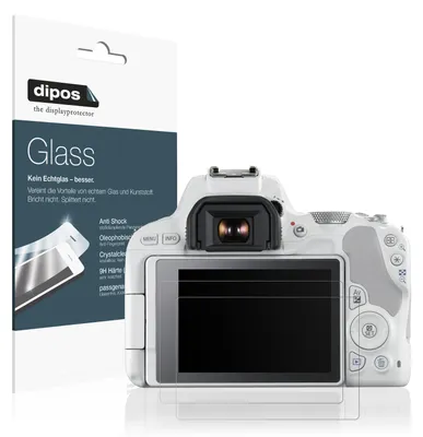 Obrázek produktu pro 2x ochranná fólie pro Canon 200D matná - anti-shock 9H fólie dipos Glass plastové sklo