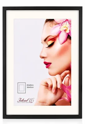 Produktbild von 3D Objektrahmen Holz Bilderrahmen Wanddeko Collage Poster Shirt Trikot Rahmen HR - Farbe: Schwarz | Format: 40x60