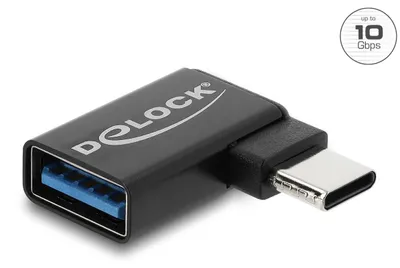 Immagine prodotto di Adattatore angolato da USB-C a USB-A, 10 Gbps, ricarica rapida