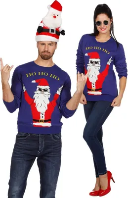 Produktbild von Weihnachtspullover Rocking Santa XL