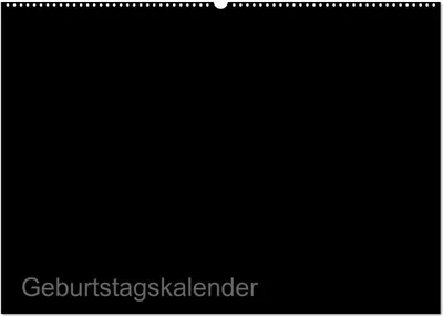 Produktbild von Bastel-Geburtstagskalender schwarz / Geburtstagskalender (Wandkalender 2025 DIN A2 quer), CALVENDO Monatskalender