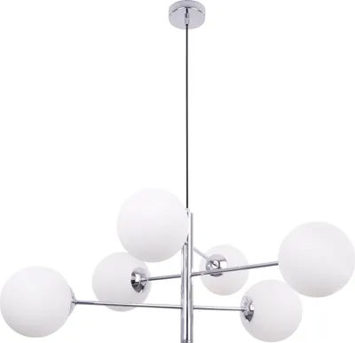 Produktbild von Glamour Loft Hängelampe – Elegante Deckenlampe Kronleuchter mit Glas Kugeln für Wohnzimmer, Schlafzimmer und Gästezimmer