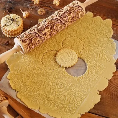 Image de Rouleau en bois avec motif - 35cm x 4,5cm KP30444