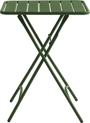Produktbild von Faltbarer quadratischer Gartentisch, 60 cm breit, aus Metall – Khaki – MIRMANDE von MYLIA