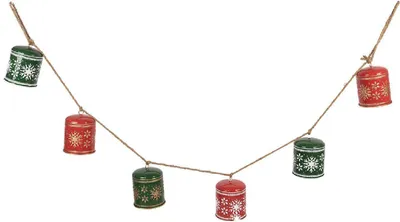 Immagine prodotto di Clayre & Eef 6Y6016 Ghirlanda natalizia rosso-verde 150x12x17 cm