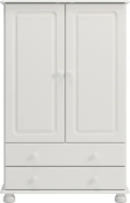 Produktbild von Steens - Richmond Kleiderschrank 2 Türen und 2 Schubladen - Material: MDF - Verarbeitung: Weiss - H x B x T - 137 x 88 x 47 cm; 3022220050000F