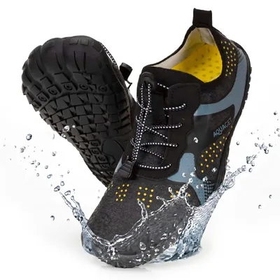 Productafbeelding van Waterschoenen - AQUA Shoes - Sneldrogend - Rubber - Unisex - Zwart/Blauw - Maat 41