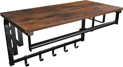 Produktbild von Vasagle LCR12BX, Wand-montiert, Eisen, 5 Haken, Schwarz, 15 kg, Erwachsene