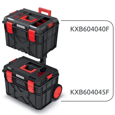 Image de Set kufrů na nářadí a organizéru X BLOCK LOG 546x380x785 mm - barva: černá