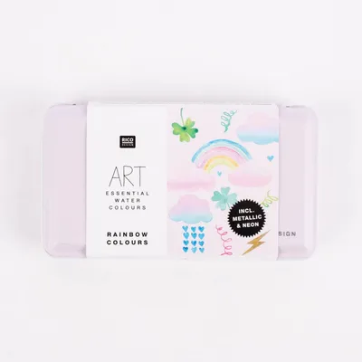 Produktbild von Rico Design Art Essential Aquarell Künstler Aquarellfarbkasten 12 Farben Regenbogen