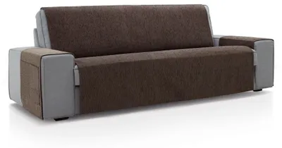 Imagen del producto de Funda para sofá de 4 plazas, 190 x 220 cm, color marrón